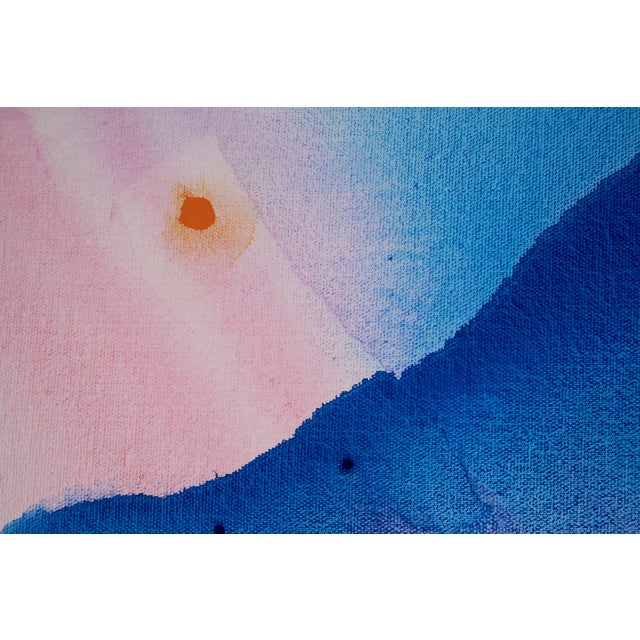 Royal Blue Contemporary Abstract Acrylic on Canvas "Sinneswelt_AMP52" by Kyong Lee For Sale - Image 8 of 12