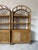 1970's Vintage Palm Beach Regency Arched Rattan Étagères With Cabinets – A Pair For Sale - Image 4 of 16