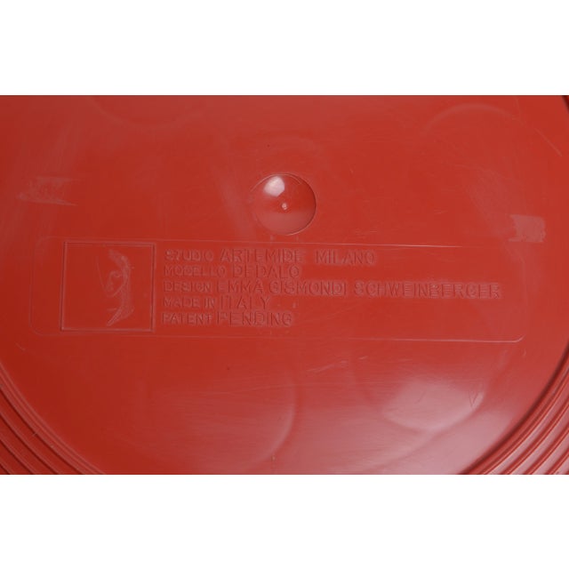 Vintage Red Dedalo Umbrella Stand by Emma Gismondi Schweinberger for Artemide For Sale - Image 3 of 4
