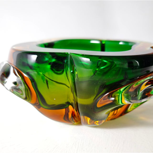 Vintage Italian Sommerso Murano Glass Bowl, 1960s For Sale - Image 14 of 16