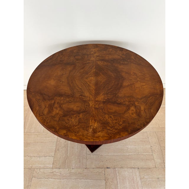1930s Vintage Gueridon Table with Briar Top and Sculptural Base, Italy, 1930s For Sale - Image 5 of 13