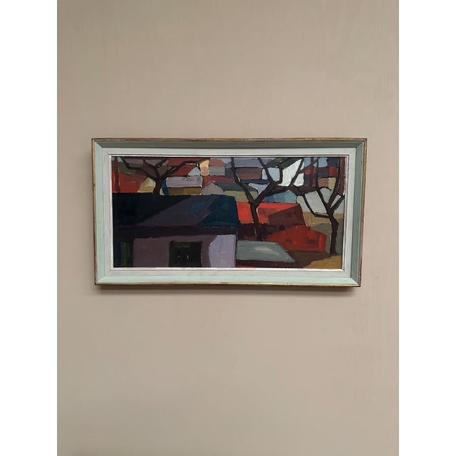 Raymond Wallentin, On the Outskirts of Kalmar, 1959, Oil on Canvas, Framed For Sale - Image 8 of 18