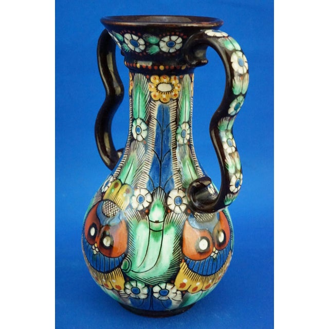Blue Ceramic Vase from Jean Wanzenried's Thun Factory, Switzerland, Late 19th Century For Sale - Image 8 of 18