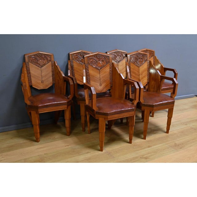 Vintage Art Deco Armchairs, 1910, Set of 6 For Sale - Image 3 of 18