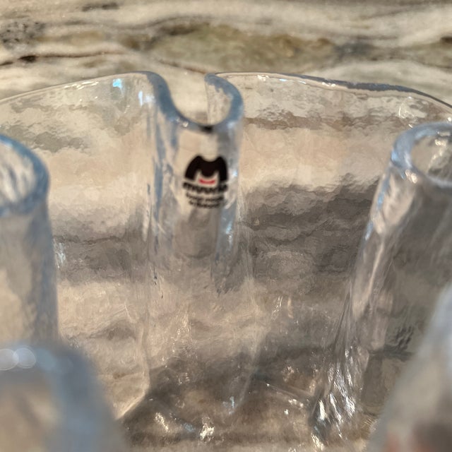 1970s Muurla “Eva” Art Glass Vase -Scalloped Edge 1970s For Sale - Image 5 of 5