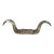 Vintage Bull Horns With Wood & Skin For Sale