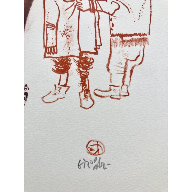 William Gropper William Gropper, Jewish Shtetl Peddlar Americana Judaica Lithograph WPA Yiddish Social Realist For Sale - Image 4 of 6