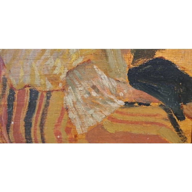 Eugenio Cecconi, Seated Figure, 1842, Oil on Panel, Framed For Sale - Image 3 of 12