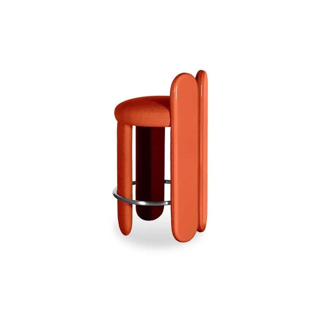 Contemporary Glazy Counter Stool by Royal Stranger For Sale - Image 3 of 7