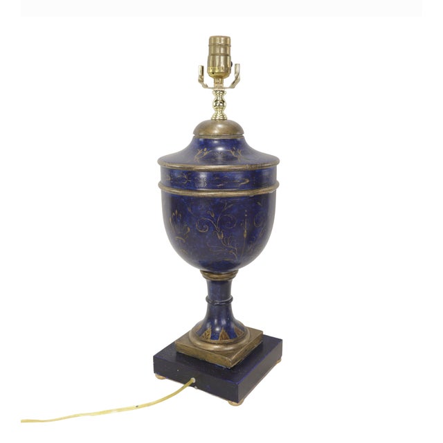 Early 21st Century Vintage Hollywood Regency-Style Hand-Painted Seashell Trophy Table Lamps - Pair For Sale - Image 5 of 13