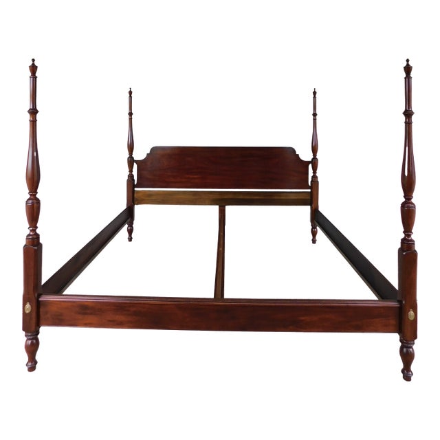 Henkel Harris Mahogany King Size Poster Bed For Sale