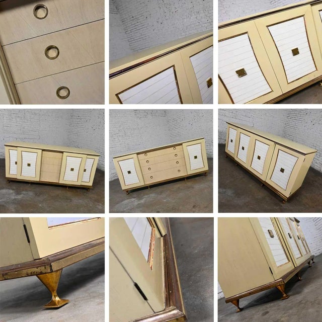 Mid-20th Century Hollywood Regency Credenza or Dresser by Renzo Rutili for Johnson Furniture For Sale - Image 10 of 13