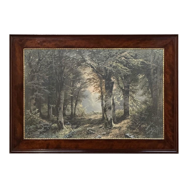 19th Century Framed Charcoal Landscape by Heinrich Böhmer (1852–1930) For Sale