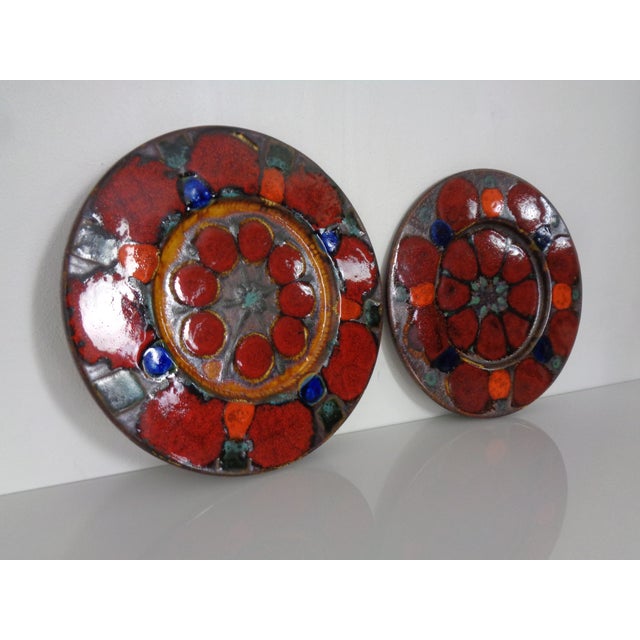 Vintage German Grünstadt Ceramic Wall Plates, 1960s, Set of 2 For Sale - Image 13 of 13
