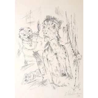 Bordellszene - Original Lithograph by Otto Gleichmann - 1924 1924 For Sale