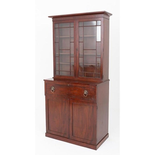 William IV Secretaire Bookcase Cabinet, 1830 For Sale - Image 6 of 6