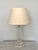 Early 21st Century Restoration Hardware Saxon 28” Solid Crystal Glass Table Lamp – Neoclassical Doric Column, Original Shade For Sale - Image 5 of 11