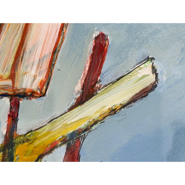 Blue Circa 1995 Albert Smith Custom Abstract, Framed For Sale - Image 8 of 12