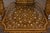 Moroccan Richly Inlaid Armchair with Carved Back and Scrolling Arms, circa 1900 For Sale - Image 10 of 12