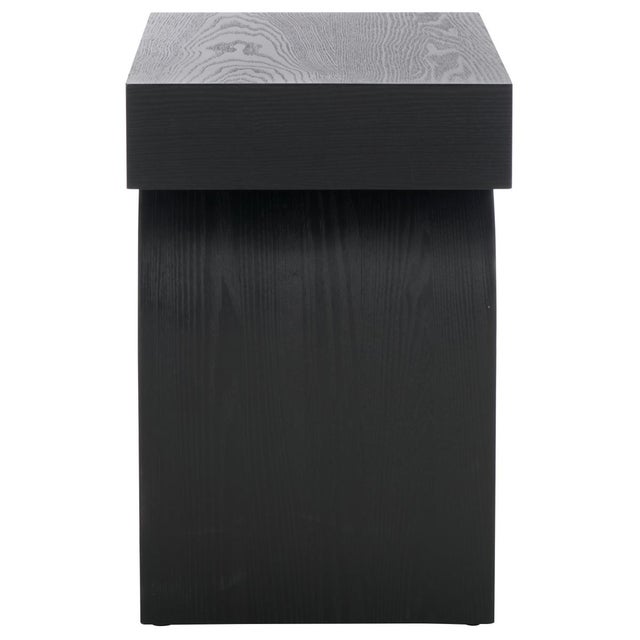 Wood Baraki End Table in Black For Sale - Image 7 of 8