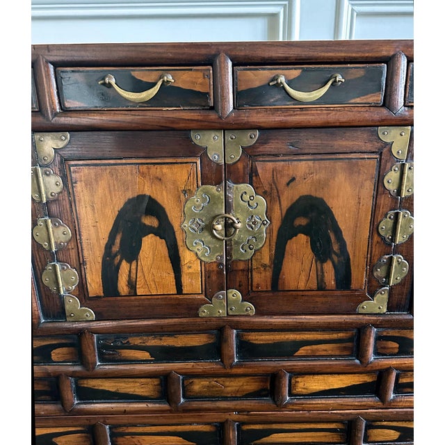 Korean Antique Pine and Persimmon Wood Stacking Nong Cabinets For Sale - Image 11 of 18