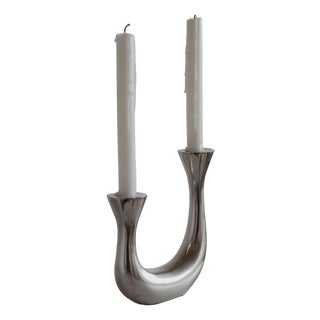 Sculptural Harmony Double Taper Candelabra For Sale