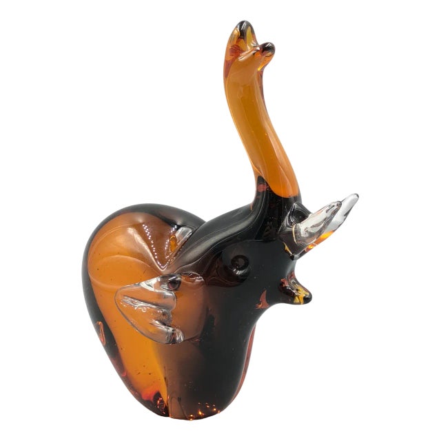 Mid-Century Murano Glass Elephant Figurine, 1950s For Sale