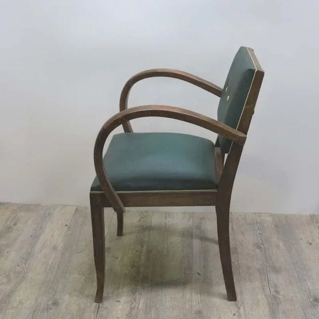 1920s Art Deco Skai Leather Armchair, 1930s For Sale - Image 5 of 9