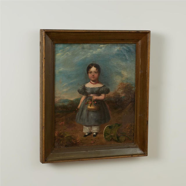 Pair of Antique English Portraits of the Binns Sisters For Sale - Image 11 of 18