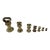 Set of Seven Solid Brass Scale Weights For Sale