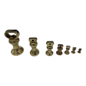 Set of Seven Solid Brass Scale Weights