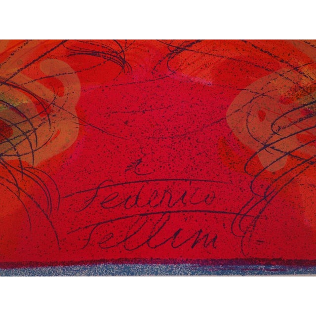 Jean Messagier, Tribute to Federico Fellini, Lithograph For Sale - Image 4 of 6