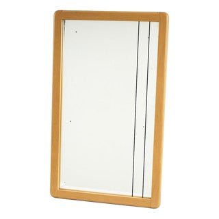 Vintage Wooden Mirror, 1970s For Sale