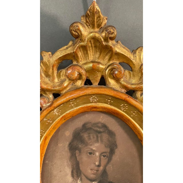 Gold Émile Baes, Noblewoman, 1890s, Pastel, Framed For Sale - Image 8 of 11