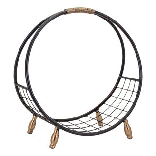 Iron Circular Loop Fire Log Holder For Sale