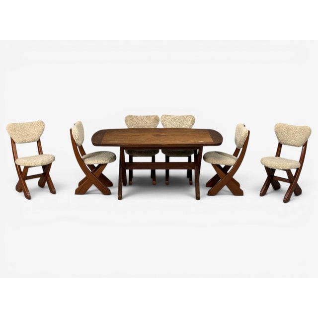 Wood Danish Modern, Brutalist Dining Table, Stained Pine, Denmark, 1960s For Sale - Image 7 of 18