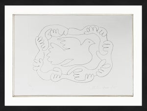 1980s Pablo Picasso, Etudes Des Mains Et Colombe (Marina Picasso Estate Hand Signed Lithograph) Reproduction