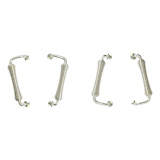 Large Door Handles in Aluminum, 1960s, Set of 4 For Sale