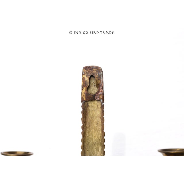 Pair of Vintage French Neoclassical Style Brass Wall Candle Sconces For Sale In Greenville, SC - Image 6 of 8