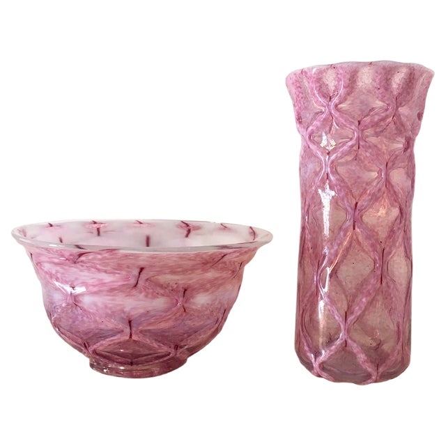 Murano Vases by Vittorio Zecchin for A.V.E.M., Set of 2 For Sale