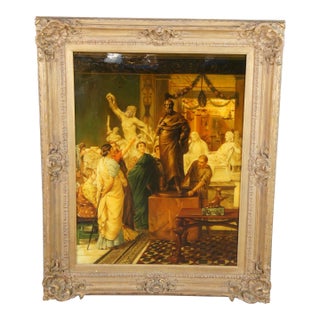 Late 20th Century Sculpture Gallery in Rome Time of Agrippa After Sir Lawrence Alma-Tadema For Sale