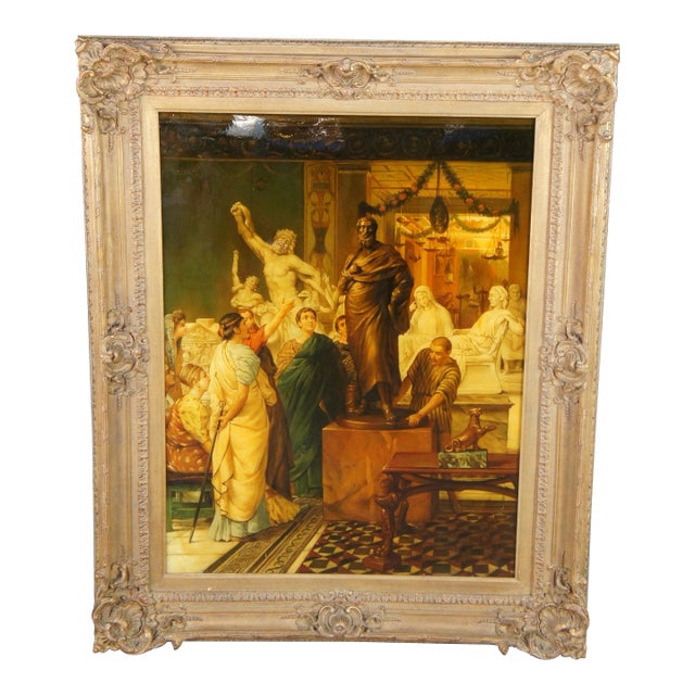 Late 20th Century Sculpture Gallery in Rome Time of Agrippa After Sir Lawrence Alma-Tadema For Sale