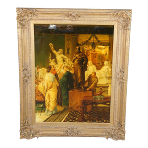 Late 20th Century Sculpture Gallery in Rome Time of Agrippa After Sir Lawrence Alma-Tadema