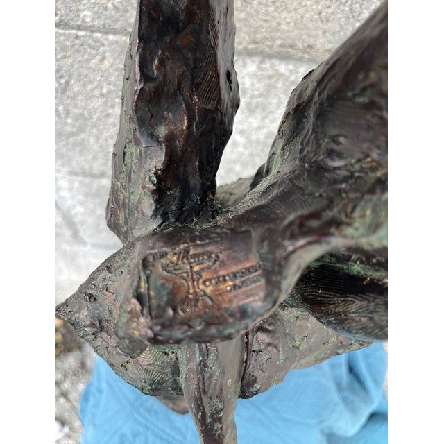 1970s Austin Production "Uttermost Welcome Home" Patinated Resin Brutalist Sculpture. For Sale - Image 16 of 18