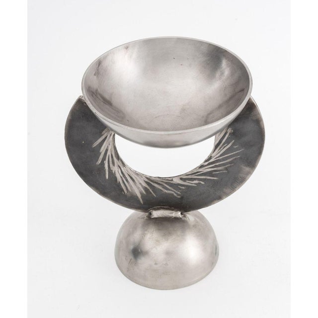 Contemporary Ann Sperry Welded Steel Sculptural Tazza For Sale - Image 3 of 8