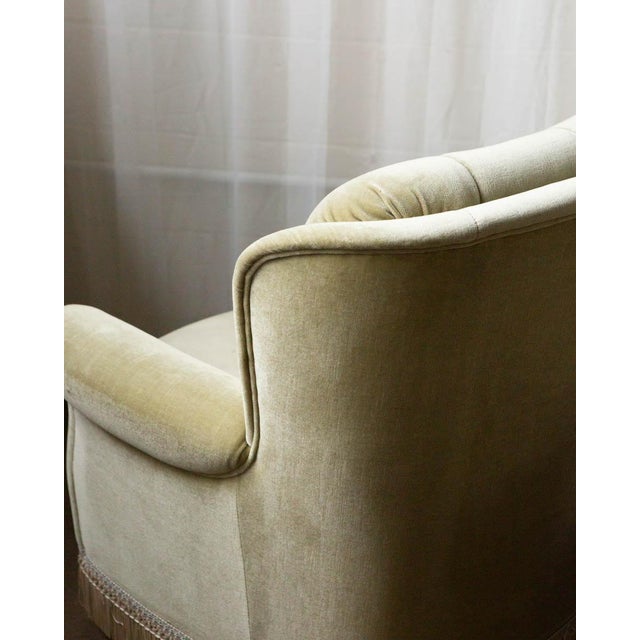 1970s Pair of Danish Mid-Century Velour Lounge Chairs, 1970s For Sale - Image 5 of 13