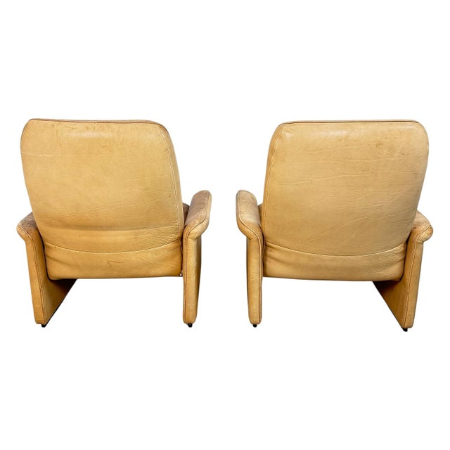 Animal Skin Mid-Century Swiss DS-50 Leather Lounge Chairs by de Sede, 1970s, Set of 2 For Sale - Image 7 of 15