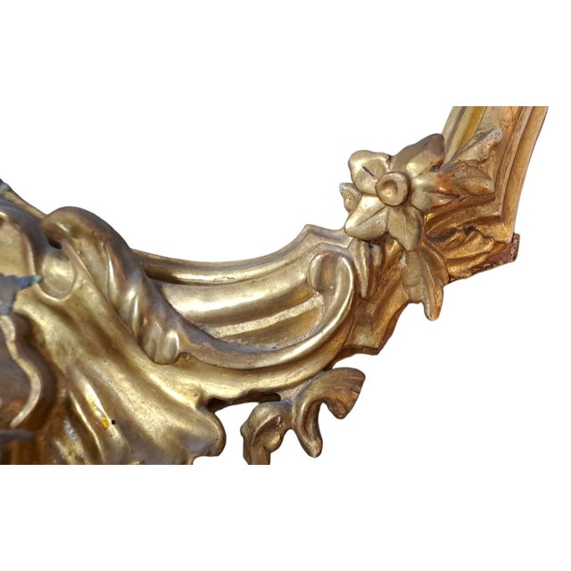 Antique Northern Italian Gilded Wood Fan Lights, 1700s, Set of 2 For Sale - Image 6 of 10