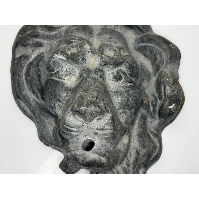 Rare Victorian Renaissance Revival Lead Lion Fountain Spout Finial British, circa 1890 Cast in solid lead, this powerful...