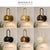 Modern Bronze Brass Wall Sconce, Handmade Curved Arm Wall Light, Mid Century Globe Sconce, Bathroom Vanity Lamp, Bedroom Brass Wall Fixture For Sale - Image 6 of 12